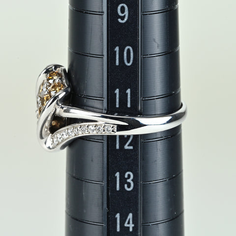 【中古】K18WG DIAMONDダイヤモンドリング D0.70ct 3.8g #11.5