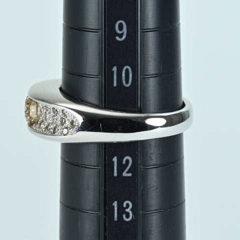 【中古】K18WG DIAMONDダイヤモンドリング D0.60ct 6.1g #11