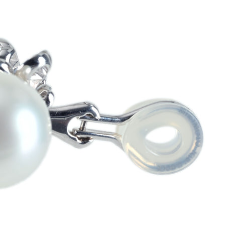 【中古】MIKIMOTO ミキモトK18WG PEARL EARRING 白蝶パールイヤリング P11.7mm D0.60ct D0.60ct 16.6g ONE PRICE