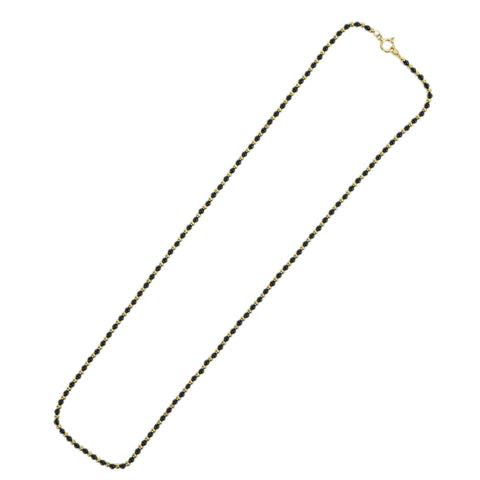 【中古】K18YG ONYX NECKLACE オニキスネックレス 3.2g