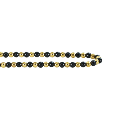 【中古】K18YG ONYX NECKLACE オニキスネックレス 3.2g