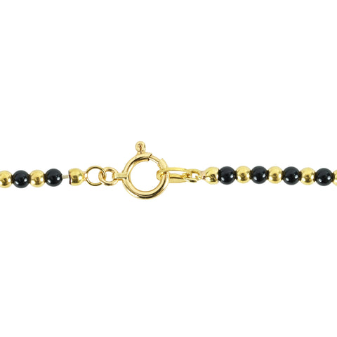 【中古】K18YG ONYX NECKLACE オニキスネックレス 3.2g