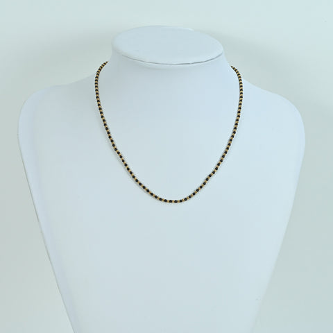 【中古】K18YG ONYX NECKLACE オニキスネックレス 3.2g