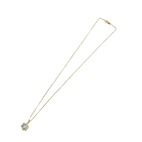 【中古】K18YG DIAMONDダイヤモンドペンダントネックレス D1.00ct 2.8g