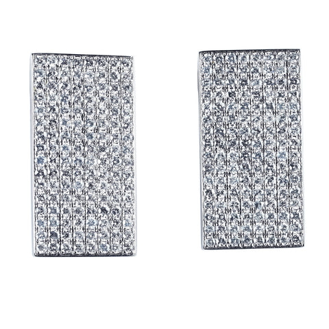 【中古】K18WG DIAMOND EARRINGS ダイヤモンドピアス兼用イヤリング D3.95ct NGL鑑別書 23.4g
