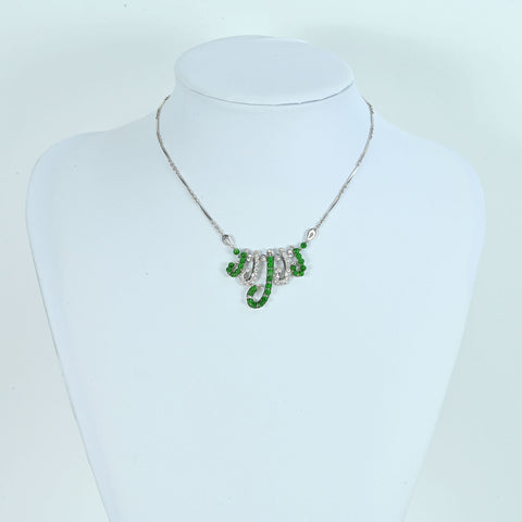 【中古】PT900 JADEITEヒスイペンダントネックレス D1.70ct 14.0g