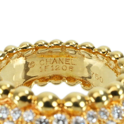 【中古】CHANELシャネル K18YG PEARL RING スリーボールリング 20.4g ONE PRICE #10.5