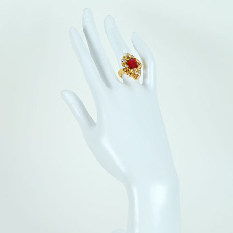 【中古】K18YG MEXICO OPAL メキシコオパール ファイアオパールリング  RING OP2.44ct D0.38ct 鑑別 11g #12