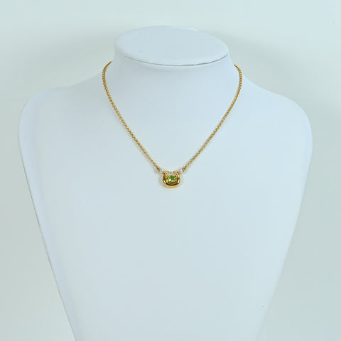 【中古】MIKIMOTO ミキモト K18YG PERIDOT NWCKLACE ペリドットペンダントネックレス P0.70ct 10.1g ONE PRICE