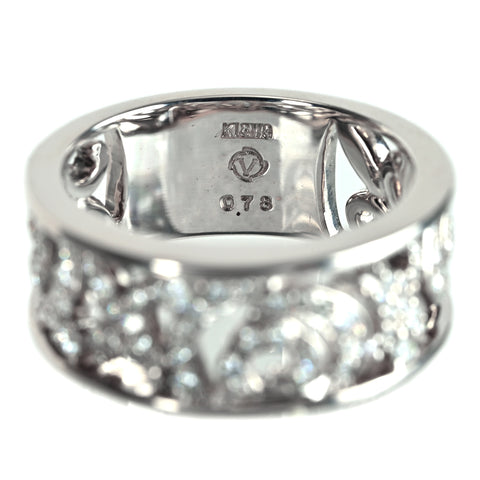 【中古】VALENTINO ヴァレンティノ K18WG ダイヤモンドリング D0.78ct 11.2g #15