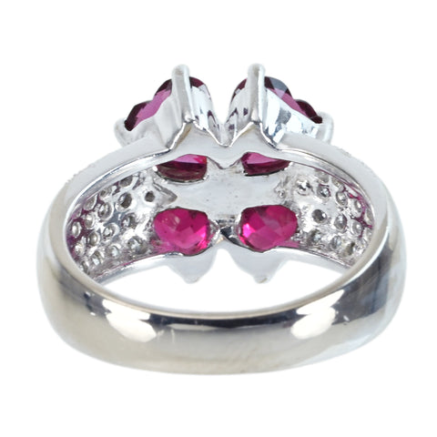 【中古】K18WG GARNET ガーネットリング G3.12ct D0.45ct 8.6g #12