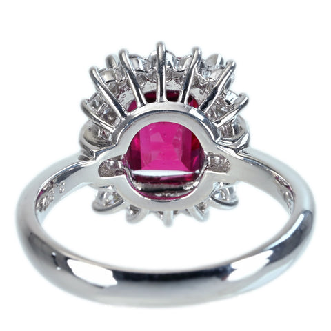 [Used] PT900 Garnet Ring, G3.33ct, D0.55ct, 7.5g, #12 