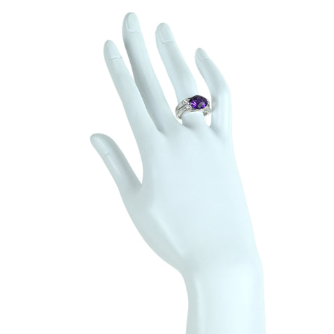 【中古】TASAKI タサキ K18WG AMETHYST アメジストリング D0.11ct 8.2g #12 ONE PRICE
