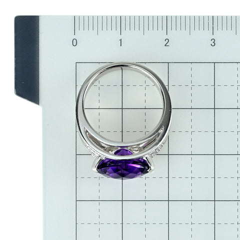 【中古】TASAKI タサキ K18WG AMETHYST アメジストリング D0.11ct 8.2g #12 ONE PRICE