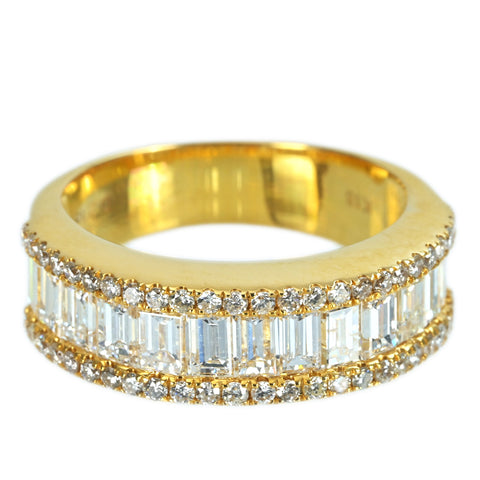 【中古】K18YG DIAMOND RING ダイヤモンドリング D2.18ct 5.8g #11.5