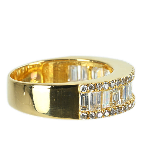【中古】K18YG DIAMOND RING ダイヤモンドリング D2.18ct 5.8g #11.5