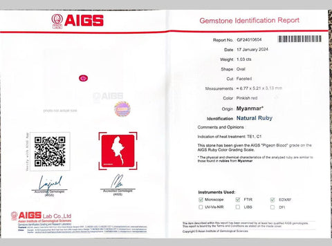 【中古】K18WG Myanmer RUBY RING ビルマ産ルビーリング R1.03ct D0.59ct Pigeon Blood AIGS鑑別書 4.2g #13