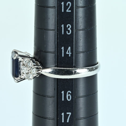 【中古】PT900 SAPPHIRE RING サファイアリング S1.81ct D0.44ct ソーティング 5.1g ＃15