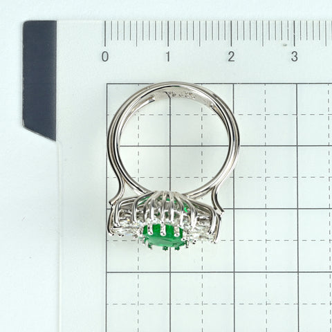 【中古】K18WG EMERALDエメラルドリング E1.59ct 6.2g #13