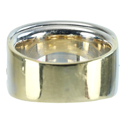 【中古】K18WG/K18YG カラーレス＆イエローダイヤモンドリング 14.6g #14