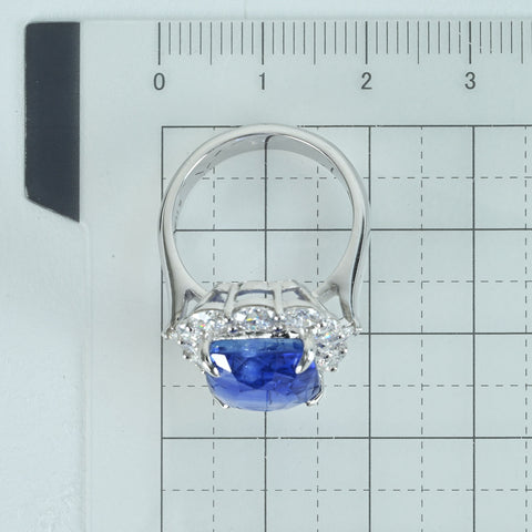 【中古】K18WG SAPPHIREスリランカ産 非加熱サファイアリング S11.53ct D1.78ct GRSロイヤルブルー鑑別書 10.0g #13