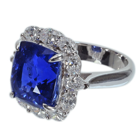 【中古】K18WG SAPPHIREスリランカ産 非加熱サファイアリング S11.53ct D1.78ct GRSロイヤルブルー鑑別書 10.0g #13