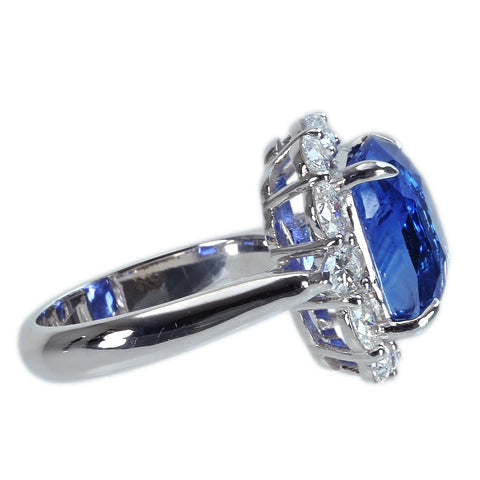 【中古】K18WG SAPPHIREスリランカ産 非加熱サファイアリング S11.53ct D1.78ct GRSロイヤルブルー鑑別書 10.0g #13