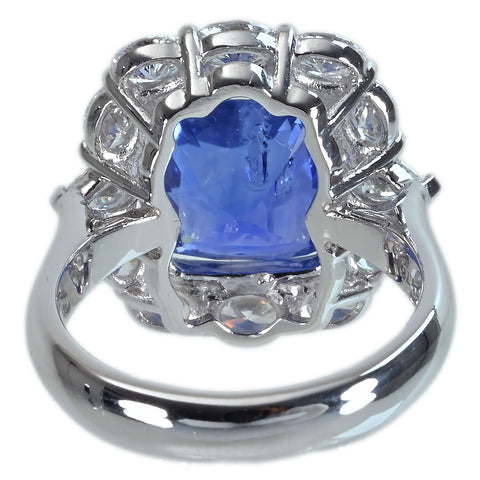 【中古】K18WG SAPPHIREスリランカ産 非加熱サファイアリング S11.53ct D1.78ct GRSロイヤルブルー鑑別書 10.0g #13