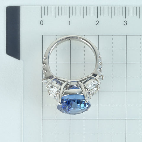 【中古】PT900 SAPPHIRE RING スリランカ産サファイアリング S14.33ct D2.08ct GRS鑑別書 11.7g #10