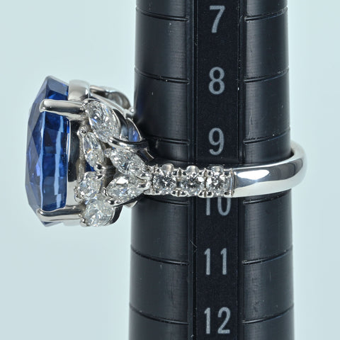【中古】PT900 SAPPHIRE RING スリランカ産サファイアリング S14.33ct D2.08ct GRS鑑別書 11.7g #10
