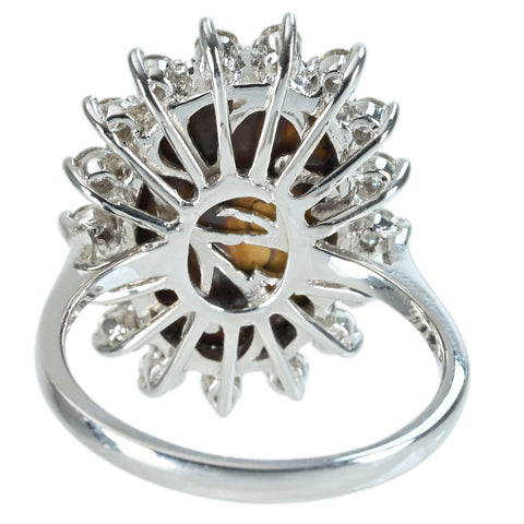 【中古】K18WG BOULDER OPAL RING ボルダーオパールリング OP5.46ct D0.61ct 6.4g #14