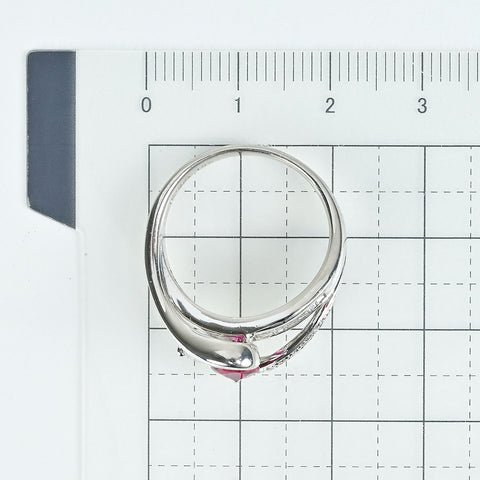 【中古】PT900 RUBYモザンビーク産 非加熱ルビーリング R1.02ct D0.66ct GRSピジョンブラッド 鑑別書 7.4g #16