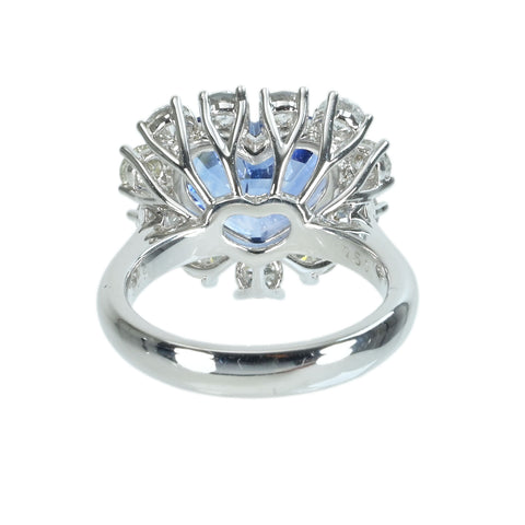 [Pre-owned] K18WG SAPPHIRE RING Sapphire ring S6.22ct D1.68ct 9.5g #12.5 