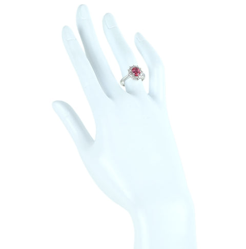 【中古】PT900 PAPARACIA 非加熱 パパラチアサファイアリング PS1.40ct D0.516ct GRS鑑別書 5.9g #11