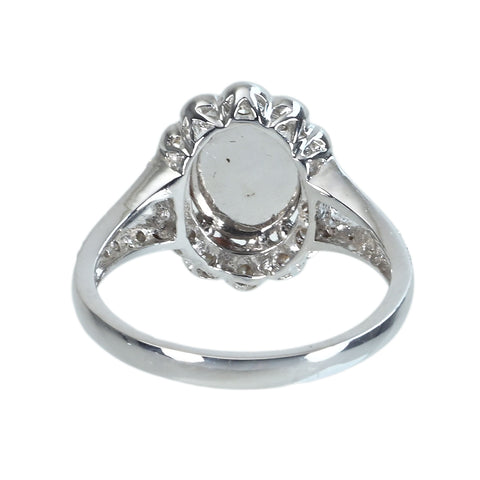 【中古】K18WG BLACK OPALブラックオパールリング BO0.78ct D0.53ct 4.1g #13.5