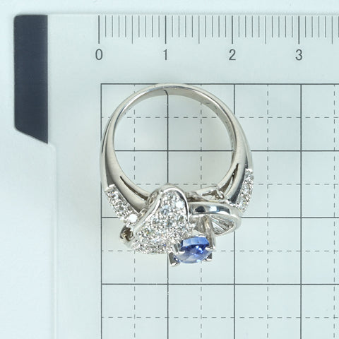 [Used] PT900 SAPPHIRE RING Sapphire Ring S2.57ct D1.51ct 14.3g #15 