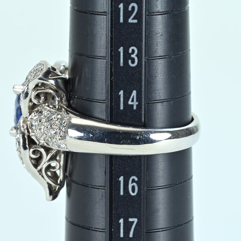 [Used] PT900 SAPPHIRE RING Sapphire Ring S2.57ct D1.51ct 14.3g #15 