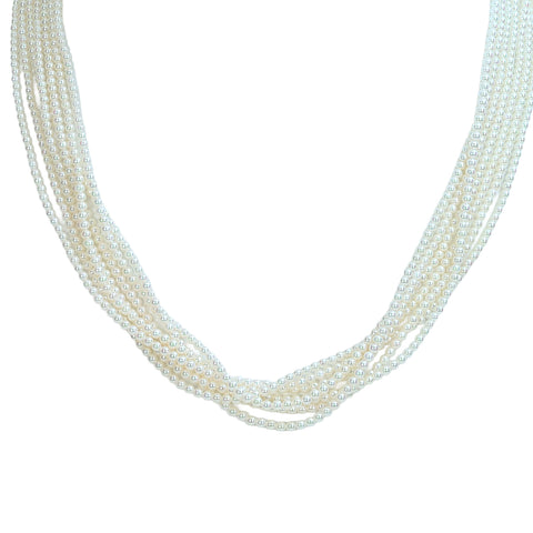 【中古】MIKIMOTO ミキモト K18  PEARL ケシパール7連ネックレス 27.1g ONE PRICE