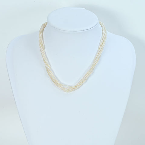 【中古】MIKIMOTO ミキモト K18  PEARL ケシパール7連ネックレス 27.1g ONE PRICE