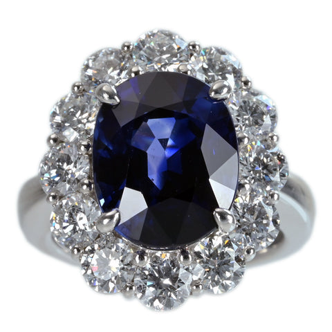 【中古】PT900 SAPPHIRE RING マダガスカル産サファイアリング S8.11ct D3.11ct GIA鑑別書 18.7g #13