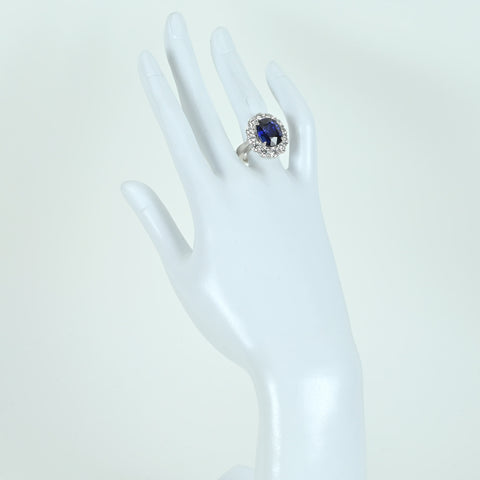 【中古】PT900 SAPPHIRE RING マダガスカル産サファイアリング S8.11ct D3.11ct GIA鑑別書 18.7g #13