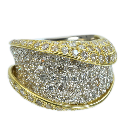 【中古】PT900/K18YG DIAMOND RING ダイヤモンドリング D3.00ct 13.8g #12