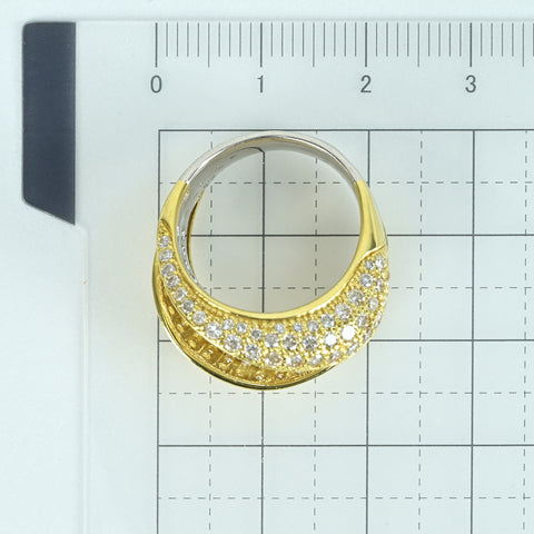 【中古】PT900/K18YG DIAMOND RING ダイヤモンドリング D3.00ct 13.8g #12