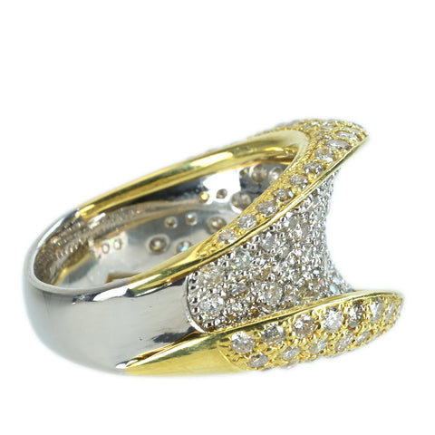 【中古】PT900/K18YG DIAMOND RING ダイヤモンドリング D3.00ct 13.8g #12