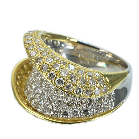 【中古】PT900/K18YG DIAMOND RING ダイヤモンドリング D3.00ct 13.8g #12