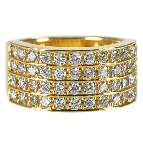 【中古】 K18YG DIAMOND RING ダイヤモンドリング D1.18ct 12.3g #15.5