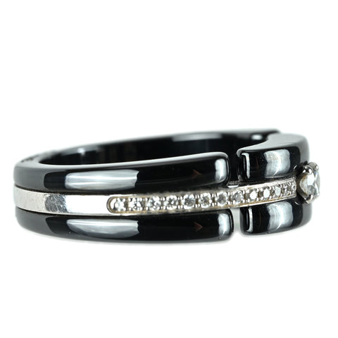 【中古】CHANEL シャネル ULTRA  ウルトラ K18WG/ブラックセラミック ダイヤモンドリング 6.9g #14