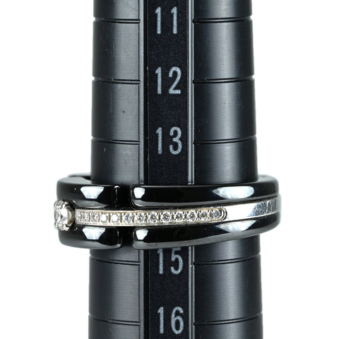 【中古】CHANEL シャネル ULTRA  ウルトラ K18WG/ブラックセラミック ダイヤモンドリング 6.9g #14