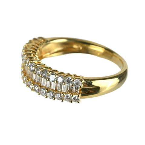 【中古】K18YG DIAMOND ダイヤモンド RING  D1.00 #11 ソ　3.9g