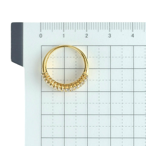 【中古】K18YG DIAMOND ダイヤモンド RING  D1.00 #11 ソ　3.9g